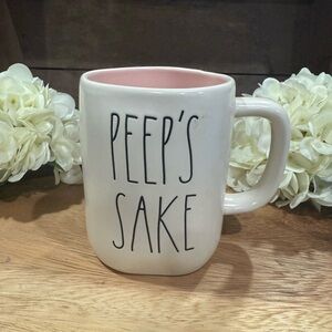 Rae Dunn White and Pink 'Peep's Sake' Mug